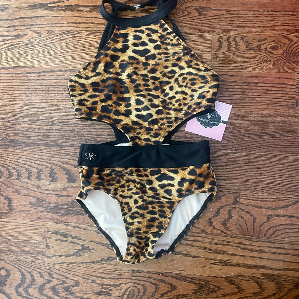 Kandi Kouture girls XL leopard leotard